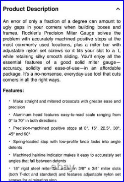 Rockler Miter Gauge With Extendable Fence And 2 Mdf Sacrificial Fences Rockler Miter Gauge With Extendable Fence And 2 Mdf Sacrificial Fences