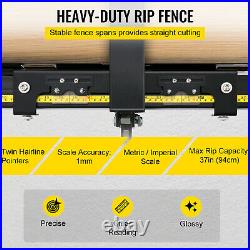 VEVOR Table Saw Rip Fence and Rail System 37 × 57 Wide with Front Guide Bar VEVOR Table Saw Rip Fence and Rail System 37 × 57 Wide with Front Guide Bar